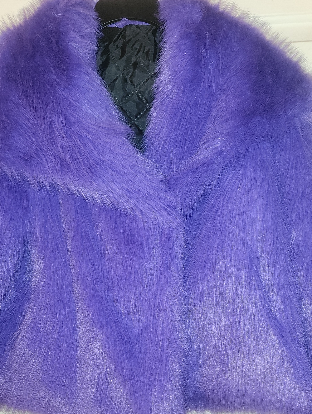 Women's Purple Faux Fur Teddy Coat - Stylish Plush Outerwear
